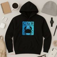 Crab Periodic Table Elements Seafood Crabbing Retro Crabber Hoodie thumb 3