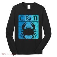 Crab Periodic Table Elements Seafood Crabbing Retro Crabber Long Sleeve Shirt thumb 0