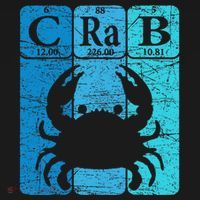 Crab Periodic Table Elements Seafood Crabbing Retro Crabber Long Sleeve Shirt thumb 2