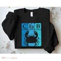 Crab Periodic Table Elements Seafood Crabbing Retro Crabber Sweatshirt thumb 2