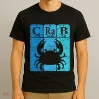 Crab Periodic Table Elements Seafood Crabbing Retro Crabber T-Shirt thumb 3