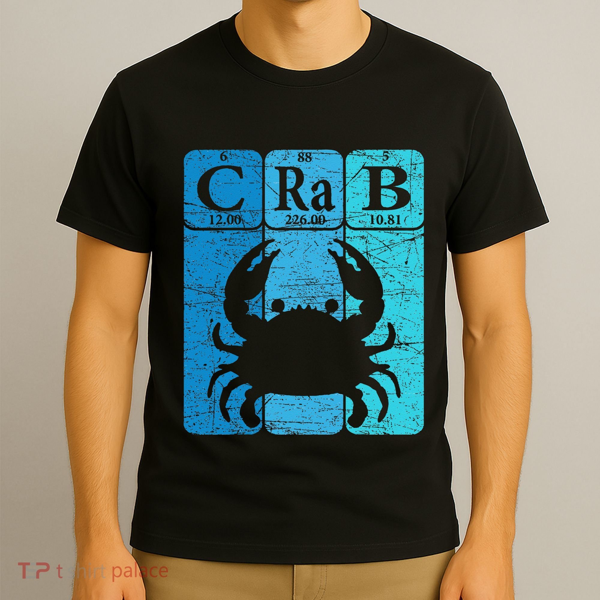 Crab Periodic Table Elements Seafood Crabbing Retro Crabber T-Shirt
