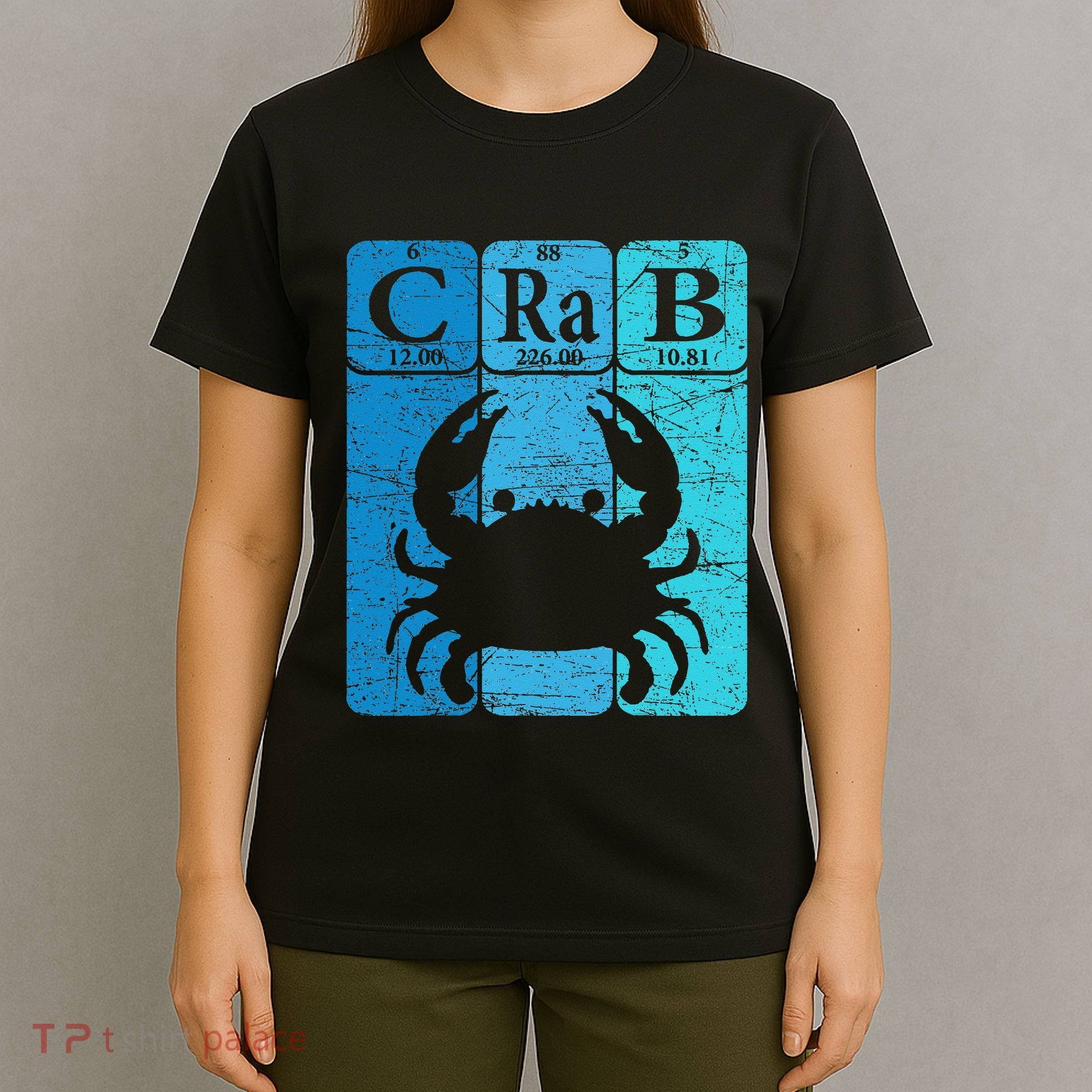 Crab Periodic Table Elements Seafood Crabbing Retro Crabber T-Shirt