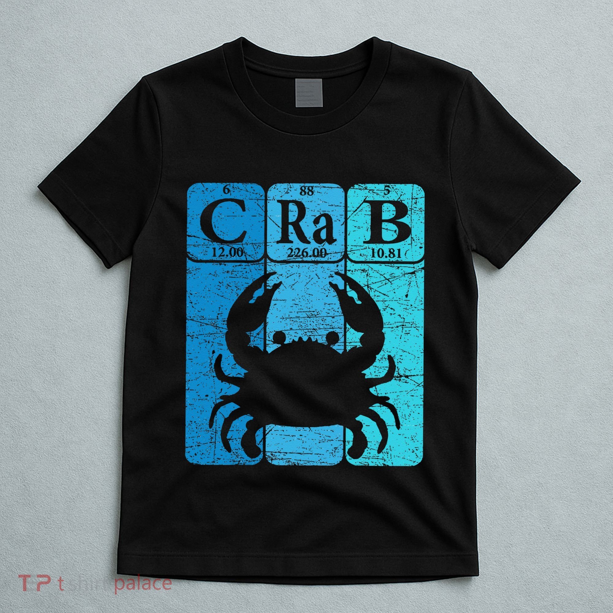 Crab Periodic Table Elements Seafood Crabbing Retro Crabber T-Shirt