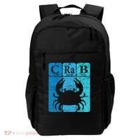 Crab Periodic Table Elements Seafood Crabbing Retro Crabber Backpack thumb 0