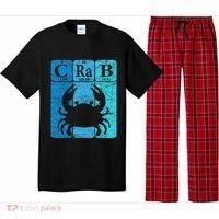 Crab Periodic Table Elements Seafood Crabbing Retro Crabber Pajama Set thumb 0