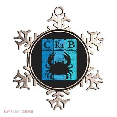 Crab Periodic Table Elements Seafood Crabbing Retro Crabber Ornament