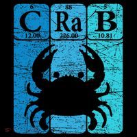 Crab Periodic Table Elements Seafood Crabbing Retro Crabber Ornament thumb 1