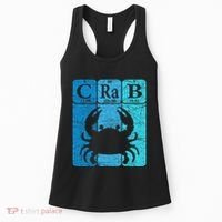 Crab Periodic Table Elements Seafood Crabbing Retro Crabber Women's Tank Top thumb 0