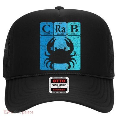 Crab Periodic Table Elements Seafood Crabbing Retro Crabber Hat