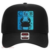 Crab Periodic Table Elements Seafood Crabbing Retro Crabber Hat thumb 0