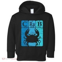 Crab Periodic Table Elements Seafood Crabbing Retro Crabber Toddler Hoodie thumb 0
