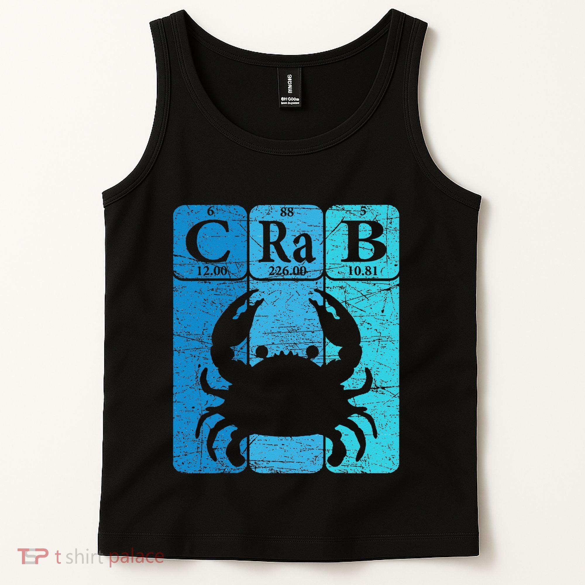Crab Periodic Table Elements Seafood Crabbing Retro Crabber Tank Top