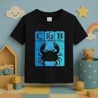 Crab Periodic Table Elements Seafood Crabbing Retro Crabber Toddler T-Shirt thumb 3