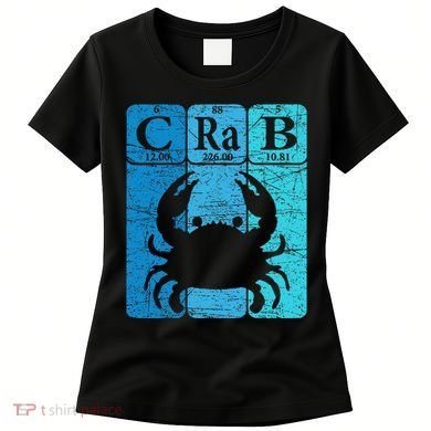 Crab Periodic Table Elements Seafood Crabbing Retro Crabber Women's T-Shirt