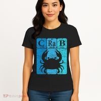 Crab Periodic Table Elements Seafood Crabbing Retro Crabber Women's T-Shirt thumb 4