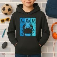 Crab Periodic Table Elements Seafood Crabbing Retro Crabber Kids Hoodie thumb 2