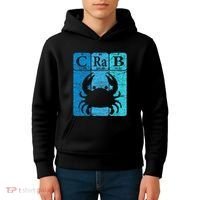 Crab Periodic Table Elements Seafood Crabbing Retro Crabber Kids Hoodie thumb 4