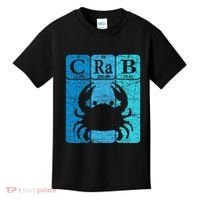 Crab Periodic Table Elements Seafood Crabbing Retro Crabber Kids T-Shirt thumb 0