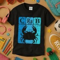Crab Periodic Table Elements Seafood Crabbing Retro Crabber Kids T-Shirt thumb 3