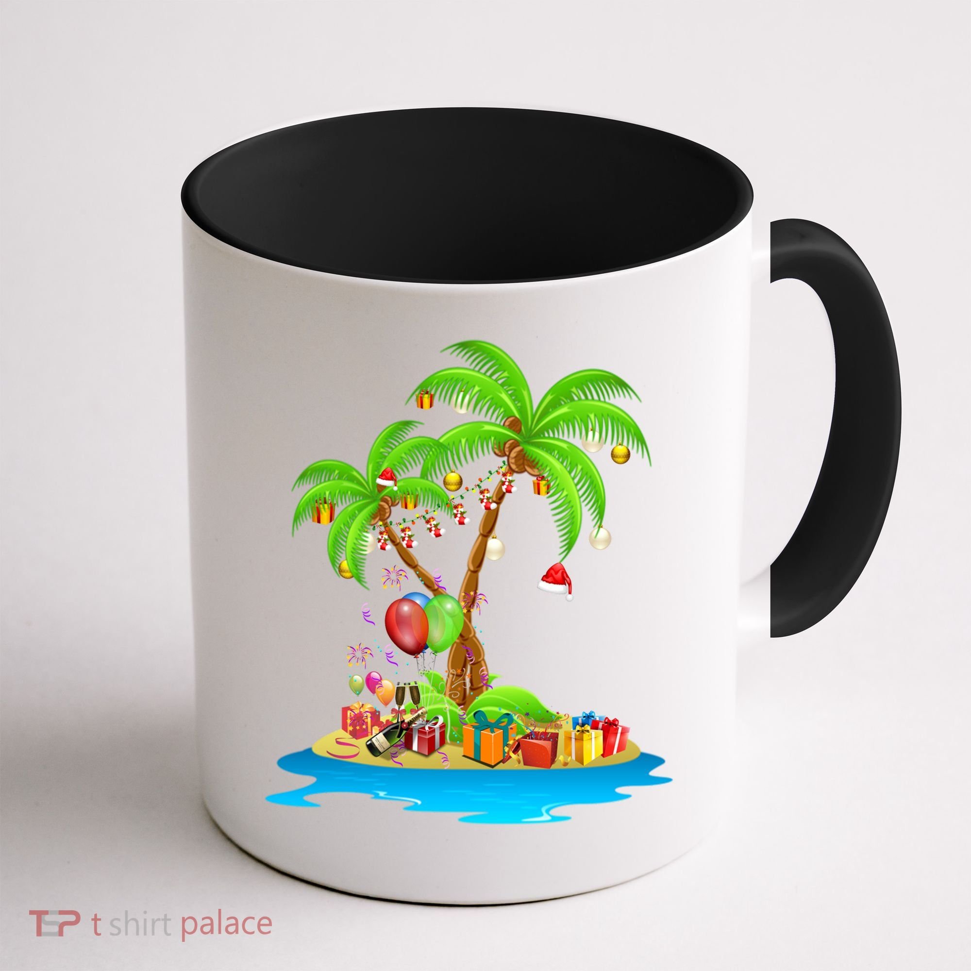Christmas Palm Tree Tropical Xmas Coconut Matching Family Gift Coffee Mug