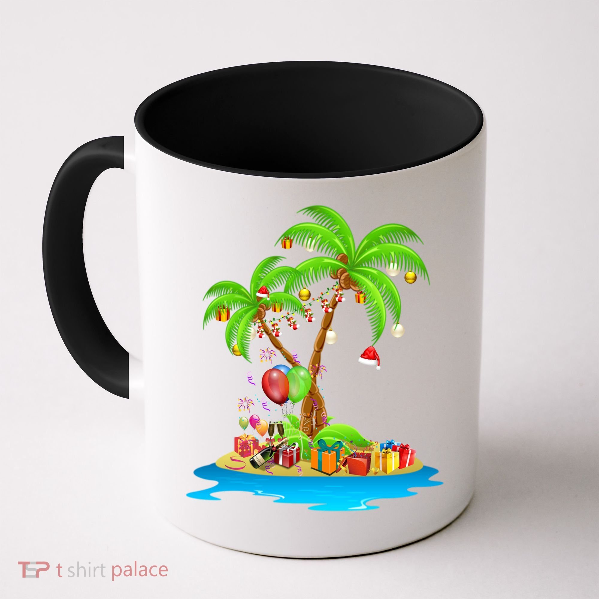 Christmas Palm Tree Tropical Xmas Coconut Matching Family Gift Coffee Mug