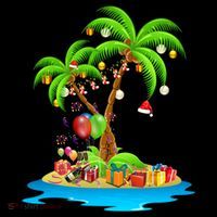 Christmas Palm Tree Tropical Xmas Coconut Matching Family Gift Coffee Mug thumb 5