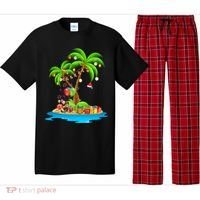 Christmas Palm Tree Tropical Xmas Coconut Matching Family Gift Pajama Set thumb 0