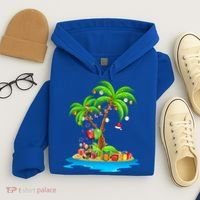 Christmas Palm Tree Tropical Xmas Coconut Matching Family Gift Hoodie thumb 4