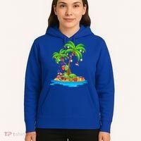 Christmas Palm Tree Tropical Xmas Coconut Matching Family Gift Hoodie thumb 5