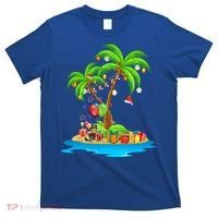 Christmas Palm Tree Tropical Xmas Coconut Matching Family Gift T-Shirt thumb 0