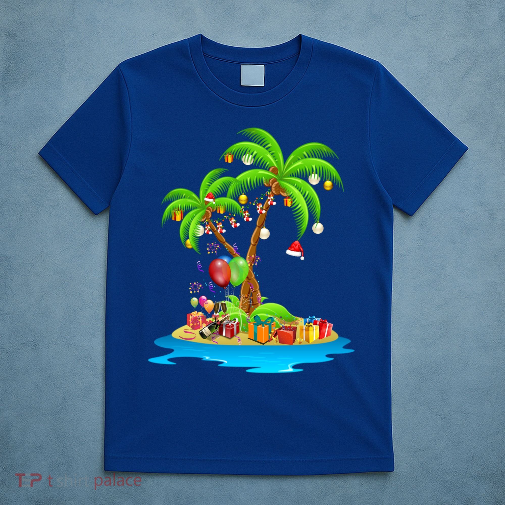 Christmas Palm Tree Tropical Xmas Coconut Matching Family Gift T-Shirt