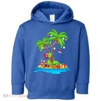 Christmas Palm Tree Tropical Xmas Coconut Matching Family Gift Toddler Hoodie thumb 0