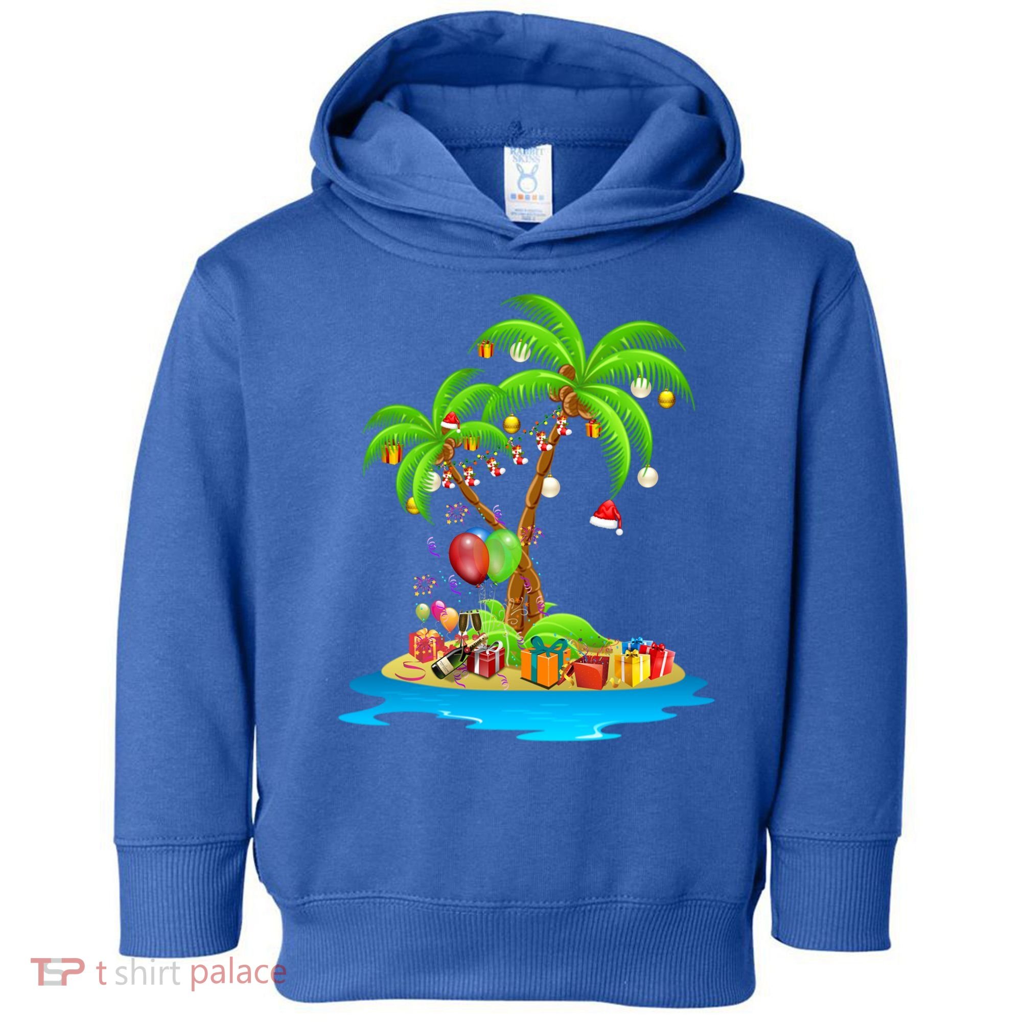 Christmas Palm Tree Tropical Xmas Coconut Matching Family Gift Toddler Hoodie