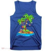 Christmas Palm Tree Tropical Xmas Coconut Matching Family Gift Tank Top thumb 0