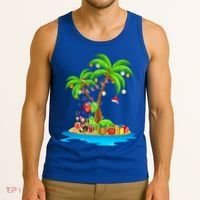 Christmas Palm Tree Tropical Xmas Coconut Matching Family Gift Tank Top thumb 3