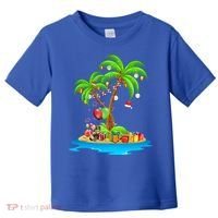 Christmas Palm Tree Tropical Xmas Coconut Matching Family Gift Toddler T-Shirt thumb 0