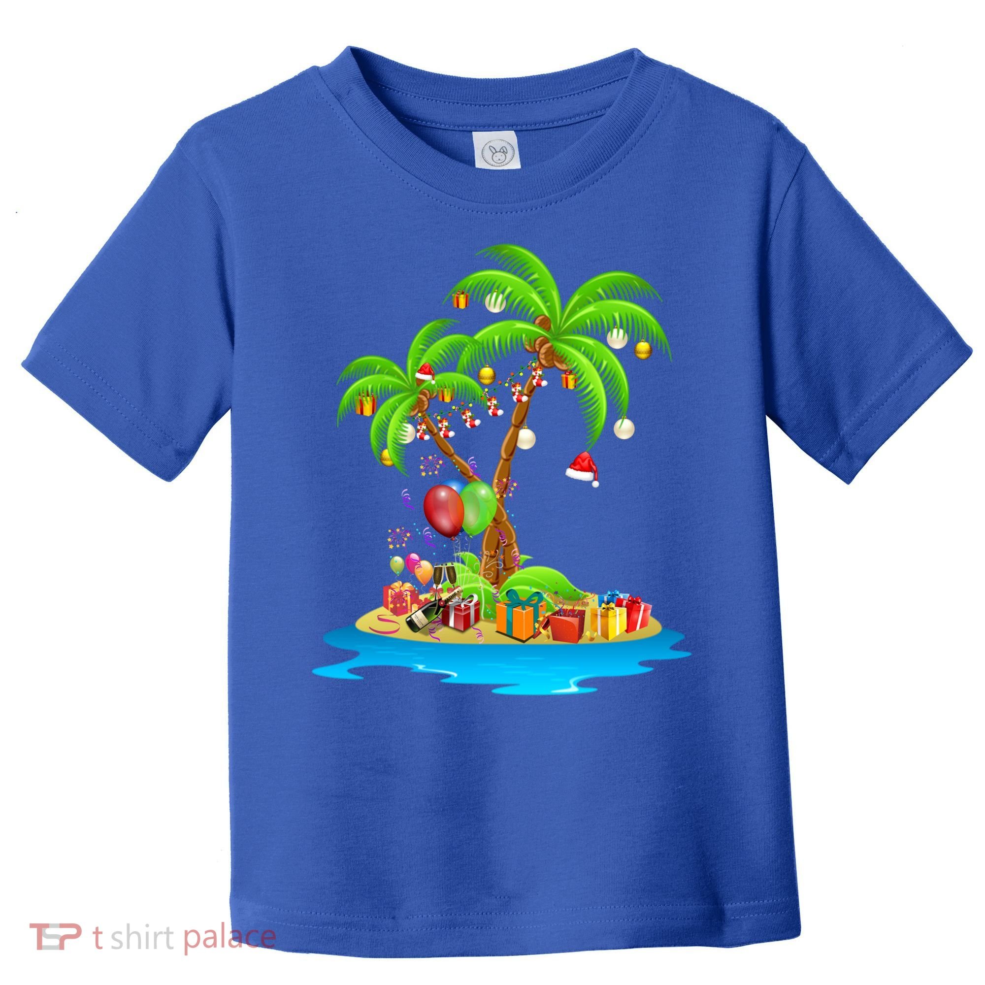 Christmas Palm Tree Tropical Xmas Coconut Matching Family Gift Toddler T-Shirt