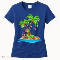 Christmas Palm Tree Tropical Xmas Coconut Matching Family Gift Women's T-Shirt thumb 0