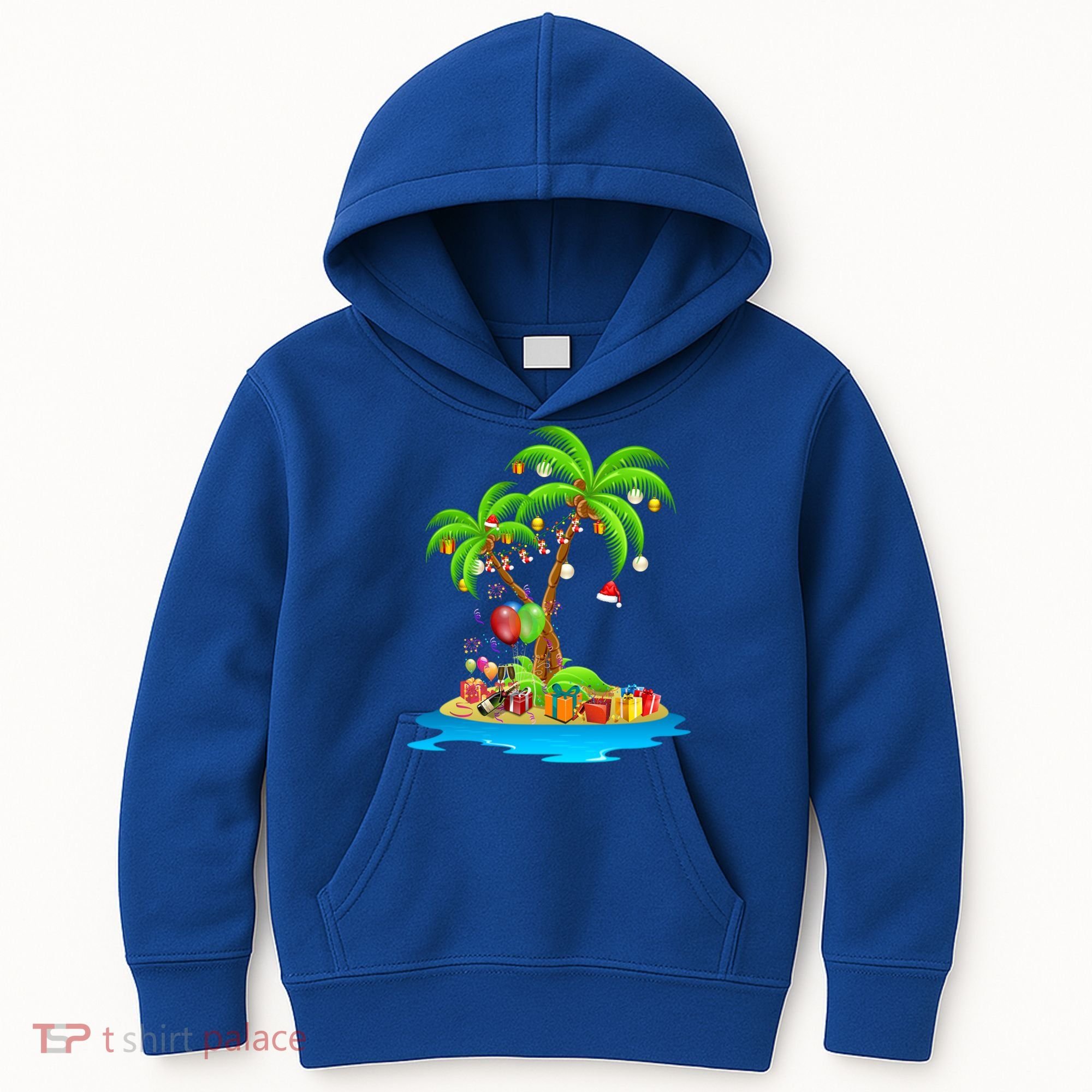 Christmas Palm Tree Tropical Xmas Coconut Matching Family Gift Kids Hoodie