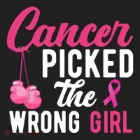 Cancer Picked The Wrong Girl Pink Ribbon Women's Sweatshirt thumb 2