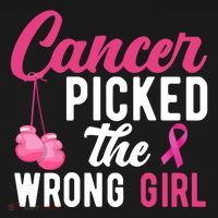 Cancer Picked The Wrong Girl Pink Ribbon Toddler Hoodie thumb 2
