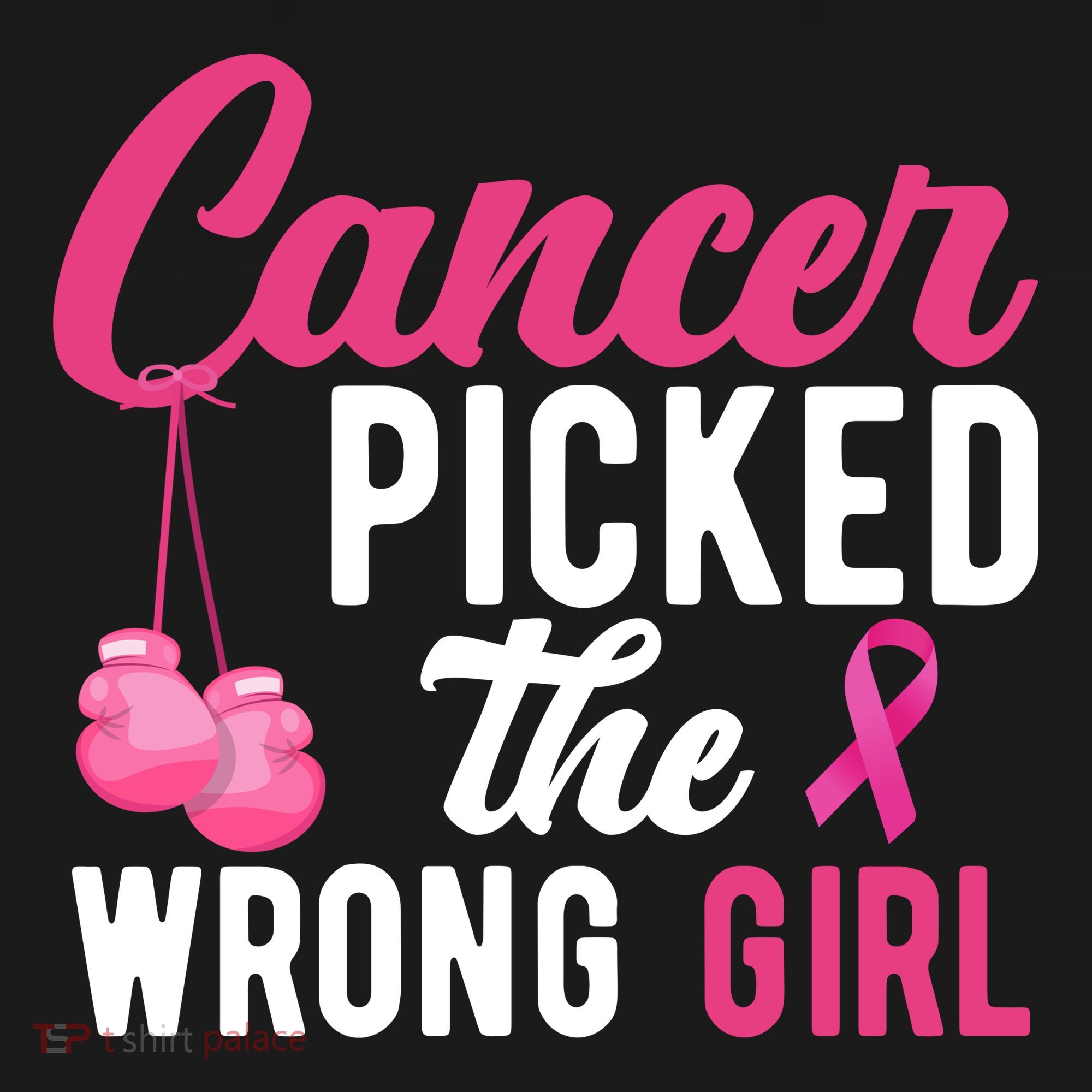 Cancer Picked The Wrong Girl Pink Ribbon Tote Bag