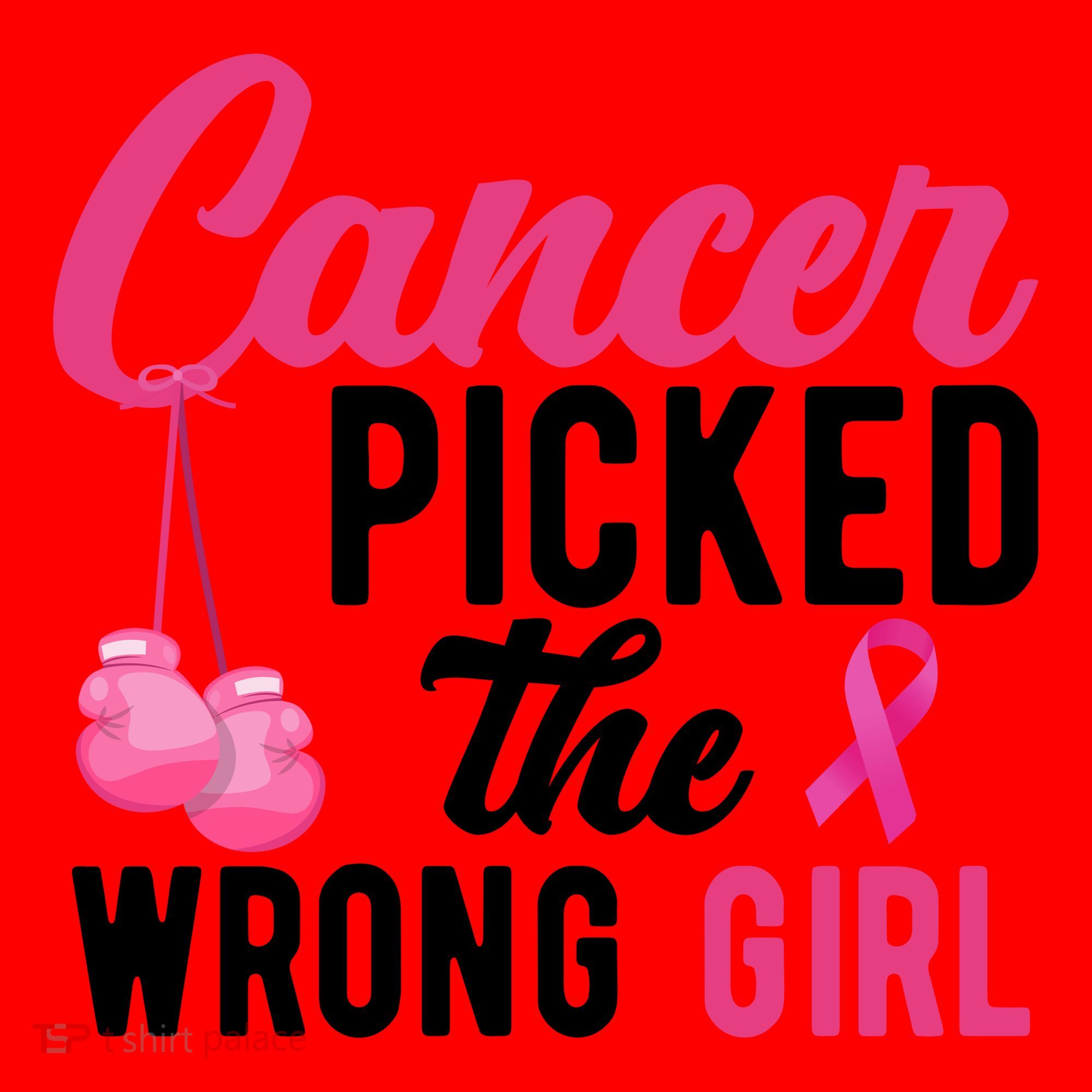 Cancer Picked The Wrong Girl Pink Ribbon Santa Hat