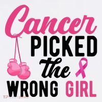 Cancer Picked The Wrong Girl Pink Ribbon Mousepad thumb 1