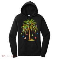 Christmas Palm Tree Light Hawaiian Tropical Xmas Women's Hoodie thumb 0