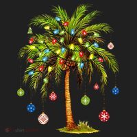 Christmas Palm Tree Light Hawaiian Tropical Xmas Tumbler thumb 3