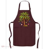 Christmas Palm Tree Light Hawaiian Tropical Xmas Apron thumb 0