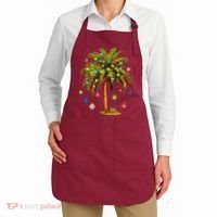 Christmas Palm Tree Light Hawaiian Tropical Xmas Apron thumb 2
