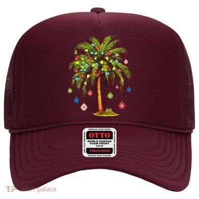 Christmas Palm Tree Light Hawaiian Tropical Xmas Hat
